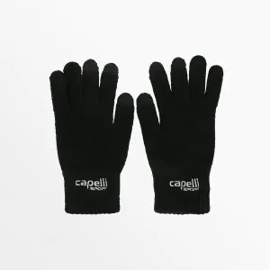 ADULT BRANDED KNIT GLOVE WITH 3 FINGER TOUCH