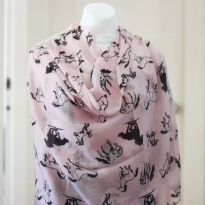 Animal Print Diamond Weave Pure Pashmina Shawl Pink