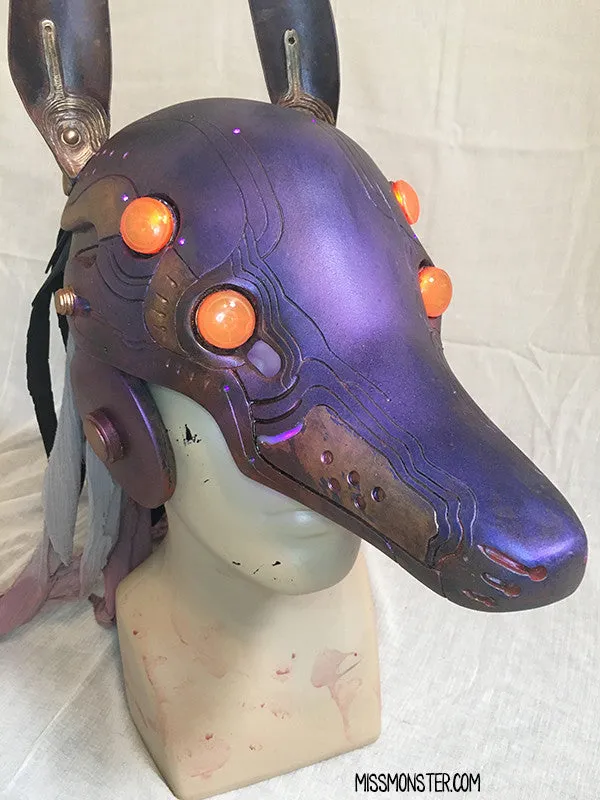 ANUBOT- PURPLE IRIDESCENT RUST WITH LIGHT UP EYES