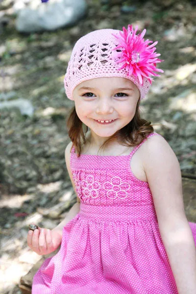 Baby Bezak - Pink Cap With Pink Flower