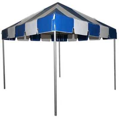 Blue/White Striped Tent - 10' x 10'