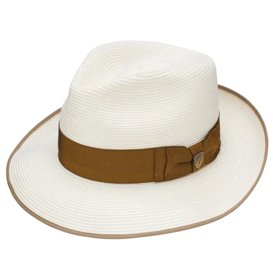 Bradshaw Milan Straw Snap Brim Fedora by Dobbs