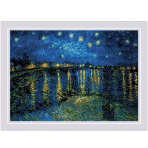 Counted Cross Stitch Kit 15in x 10.25in Starry Night Over Rhone/Van Gogh