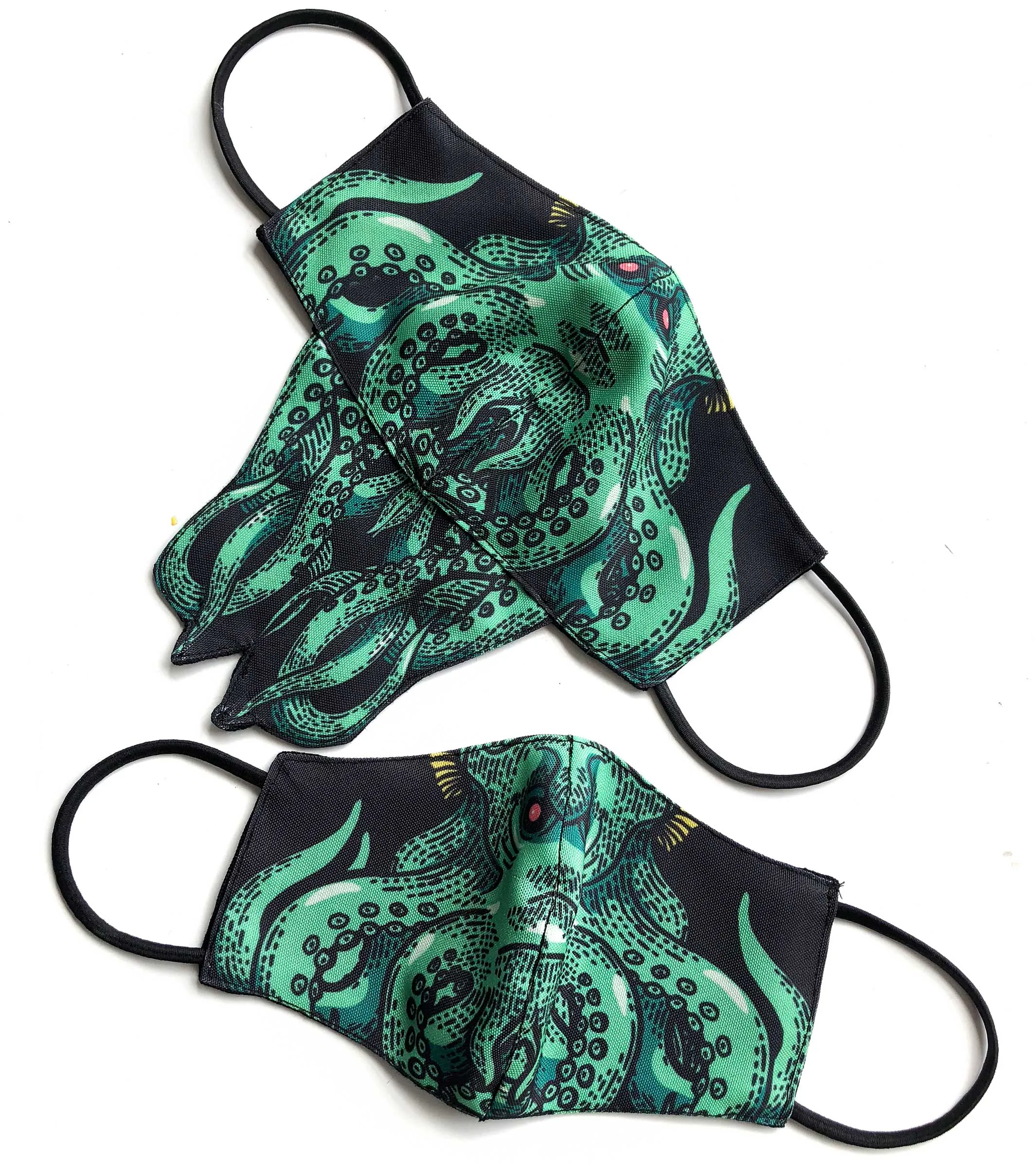 Cthulhu Mask. HP Lovecraft fan, adjustable fabric face covering