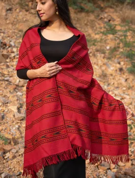 Exclusive Soft Himachal Wool Stole - 6 Border Weave