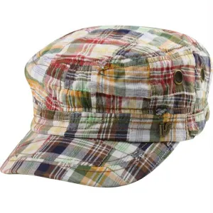 Fashion Army Cap Red Plaid Osf