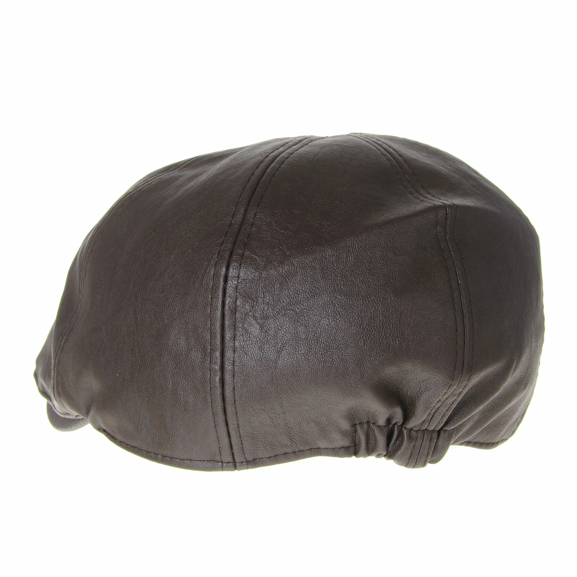 Faux Leather Newsboy Hat Flat Cap SL3039