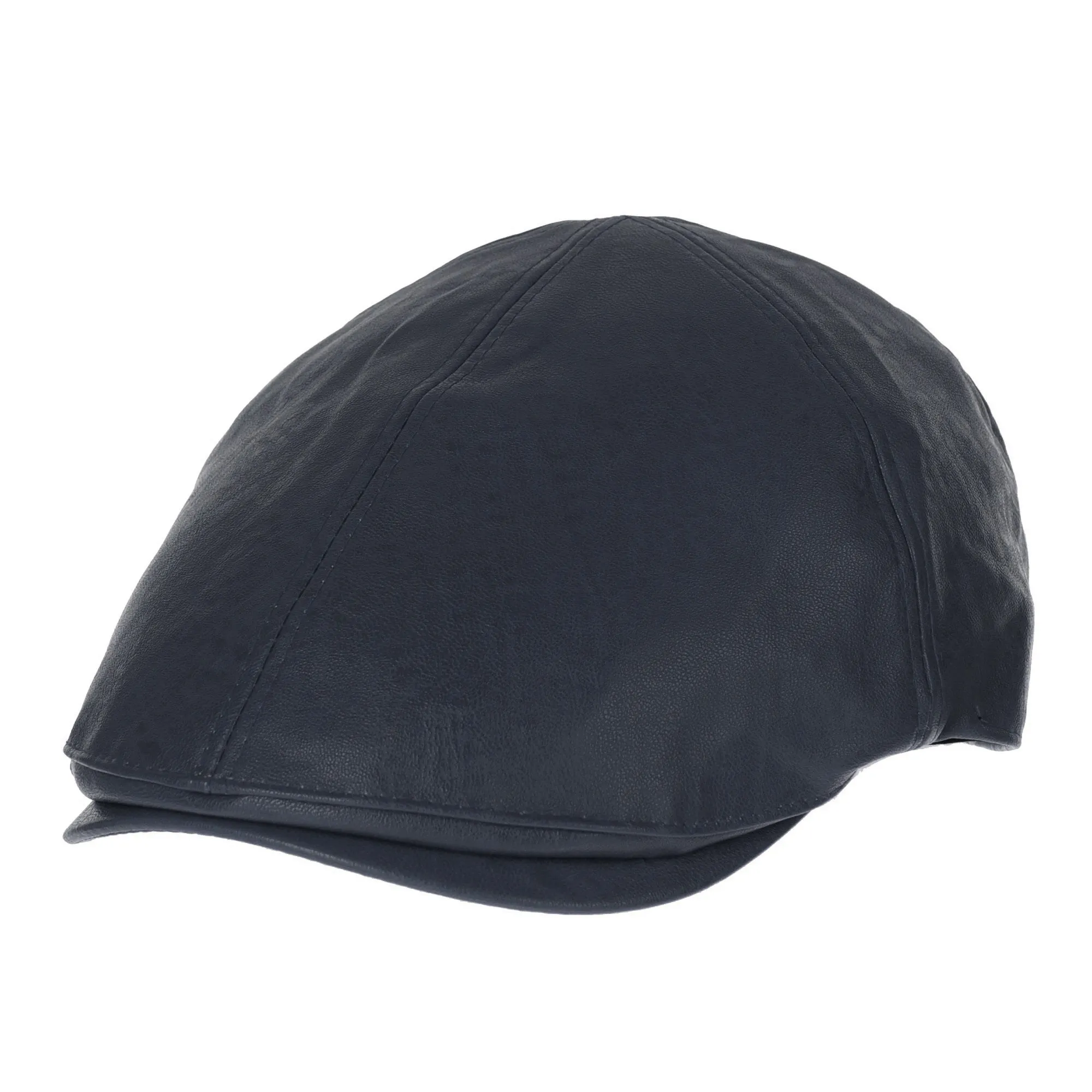 Faux Leather Newsboy Hat Flat Cap SL3039