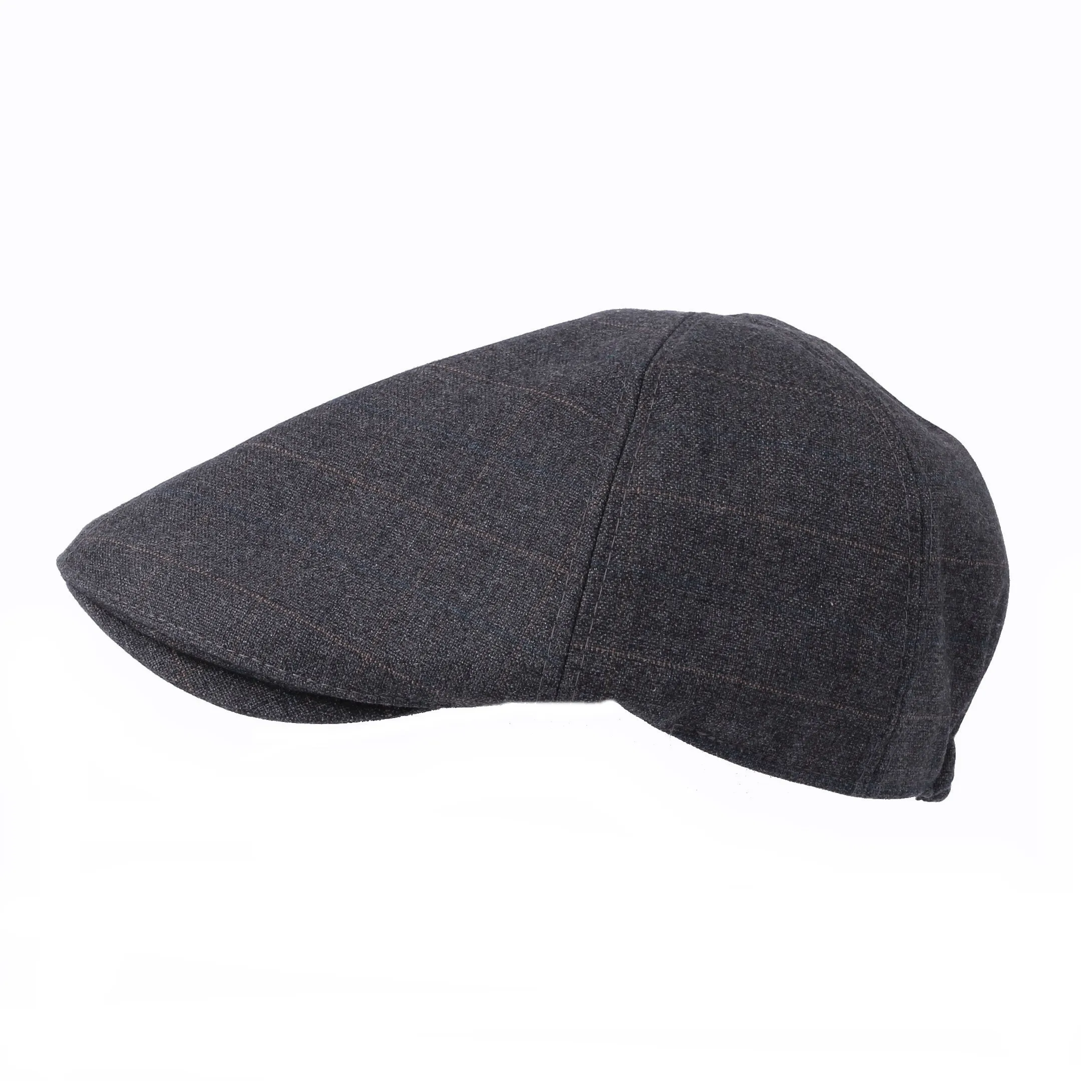 Ivy Flat Cap Lattice Plaid Check Cotton Newsboy Hat SL31121