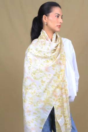 Kamya Marigold & Rose Petals Dyed Cashmere Stole