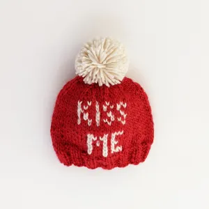 Kiss Me Valentine Knit Beanie Hat