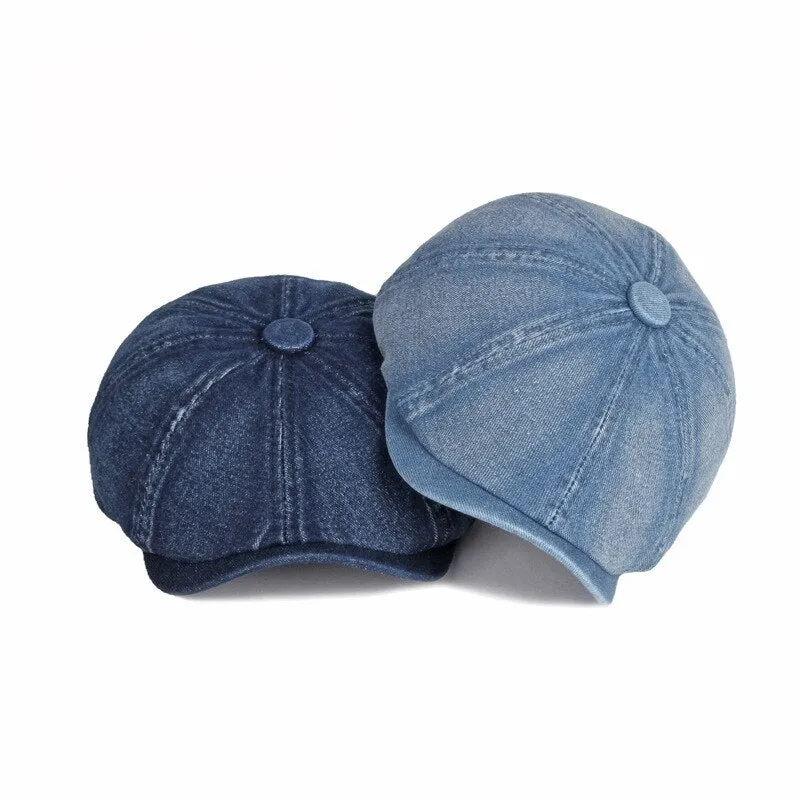 Lewis Newsboy Denim Cap