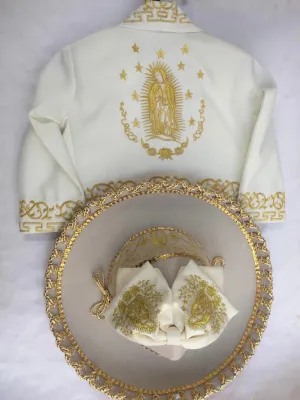 Mexican Charro Virgen Suit 8pc Virgen De Guadalupe Set