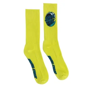 Santa Cruz Skateboards Safety Yellow Mens Wave Dot Socks