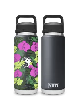 T&C Surf 26 oz Orchid Garden Rambler Yeti Bottle with Chug Cap