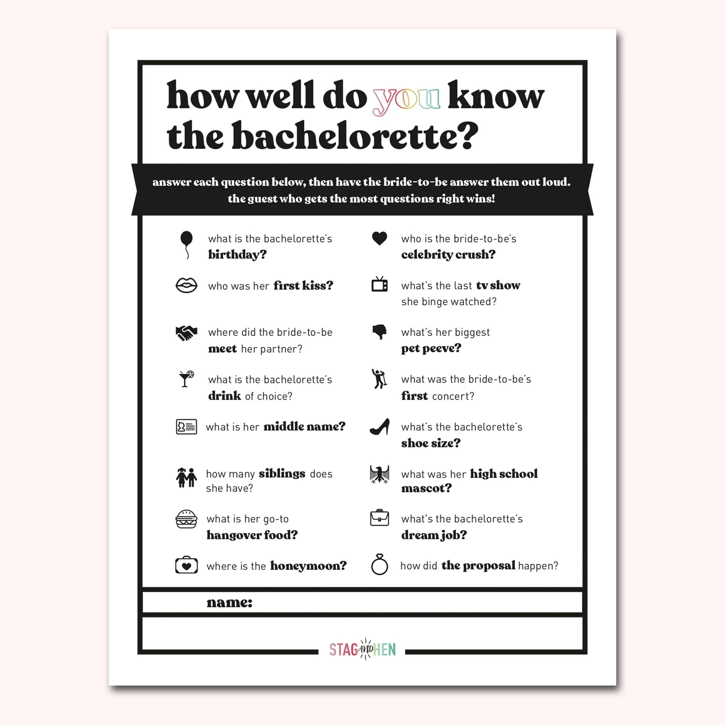 Two Brides Are Better Than One Bachelorette Party Games | Printable PDFs