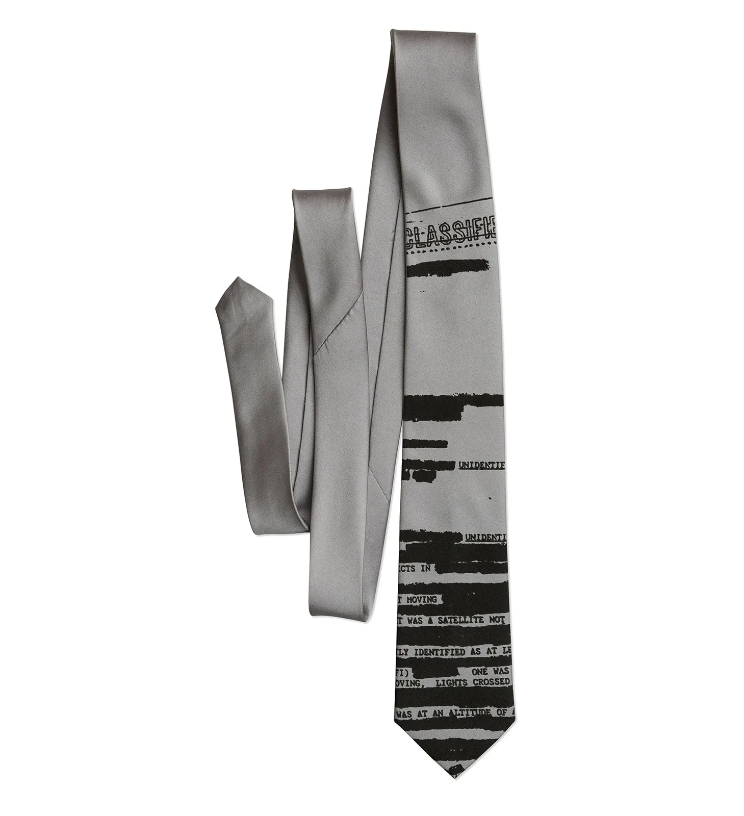 UFO Redacted Necktie, Declassified NSA Memo Tie