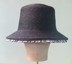 Vineyard Bucket in Black with Fringe