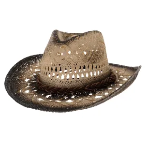 Western Cowboy Hat Cool Paper Straw Banded Chin Strap GN8765