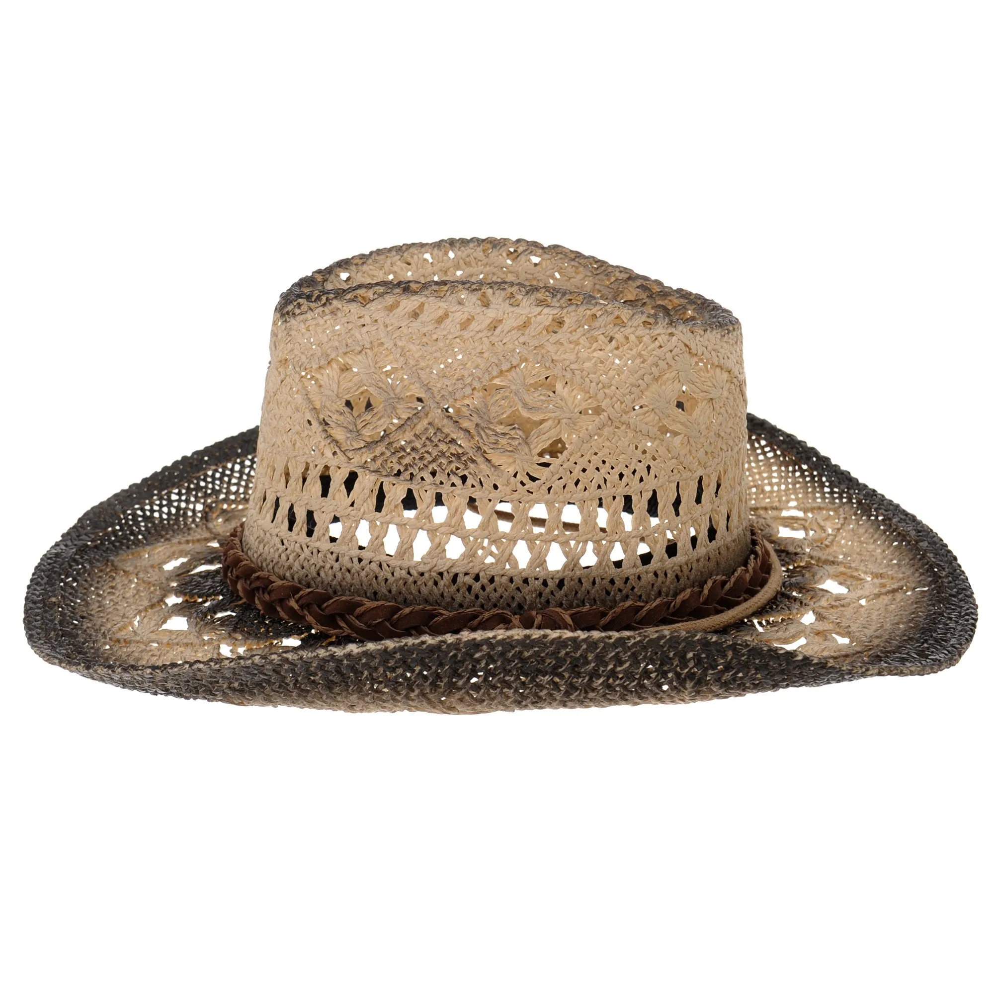 Western Cowboy Hat Cool Paper Straw Banded Chin Strap GN8765