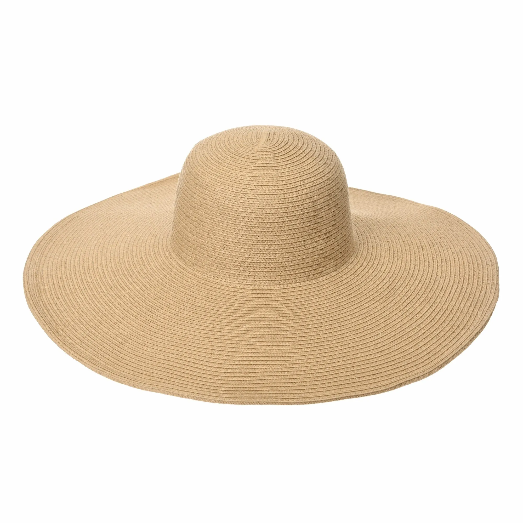 Wide Brim Floppy Summer Beach Sun Hat Paper Straw Tassel Dome For Women KR9973